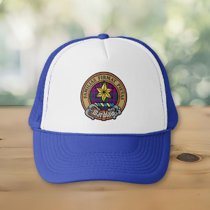 Clan Wardlaw Crest over Tartan Trucker Hat