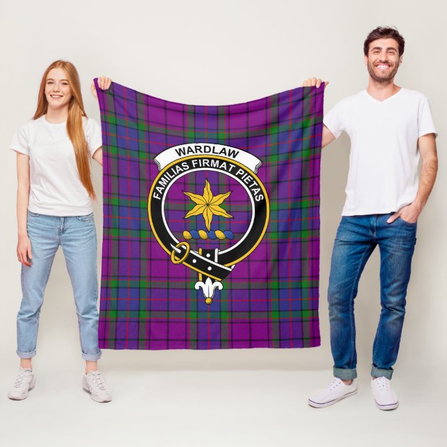 Clan Wardlaw Tartan Plaid Fleece Blanket (In Situ)