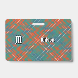 Clan Wilson Ancient Tartan ID Badge
