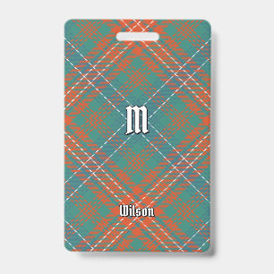 Clan Wilson Ancient Tartan ID Badge