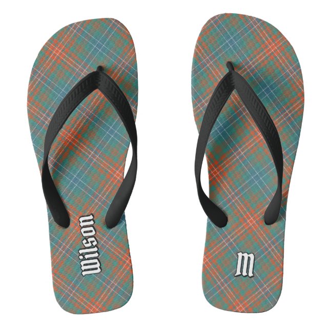 Clan Wilson Ancient Tartan Thongs (Footbed)