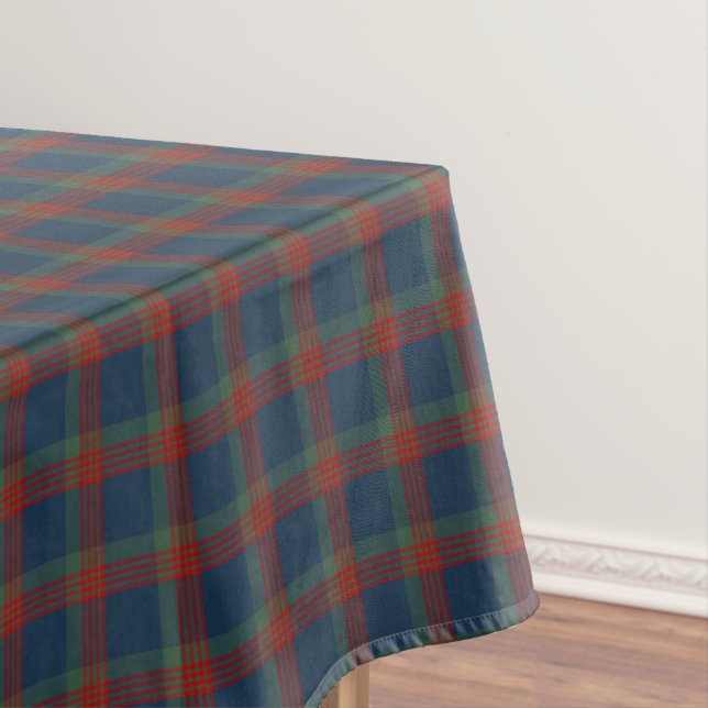 Clan Wilson Blue, Green, and Red Scottish Tartan Tablecloth (In Situ)