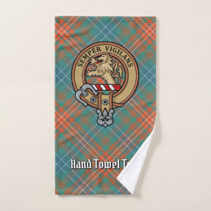 Clan Wilson Crest over Ancient Tartan Bath Towel Set