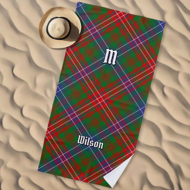 Clan Wilson Modern Tartan Beach Towel (Creator Uploaded)