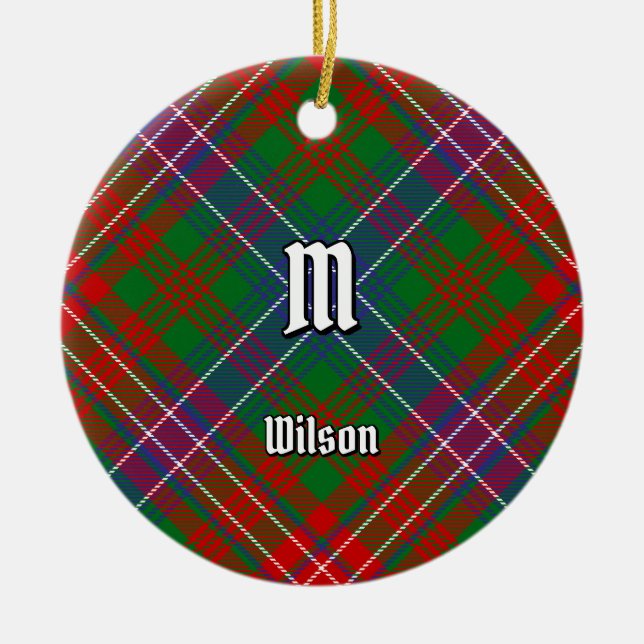 Clan Wilson Modern Tartan Ceramic Ornament (Front)