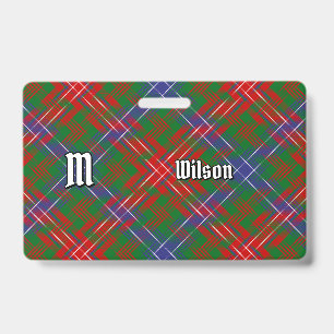 Clan Wilson Modern Tartan ID Badge