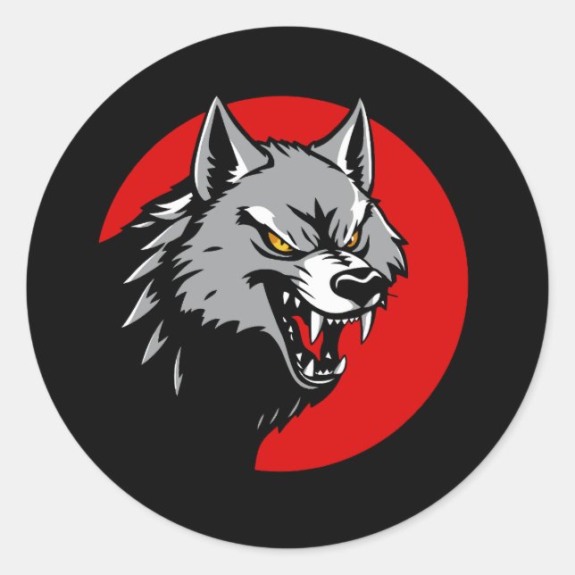 Clan Wolf Dragoons battletech clan Classic Round Sticker (Front)