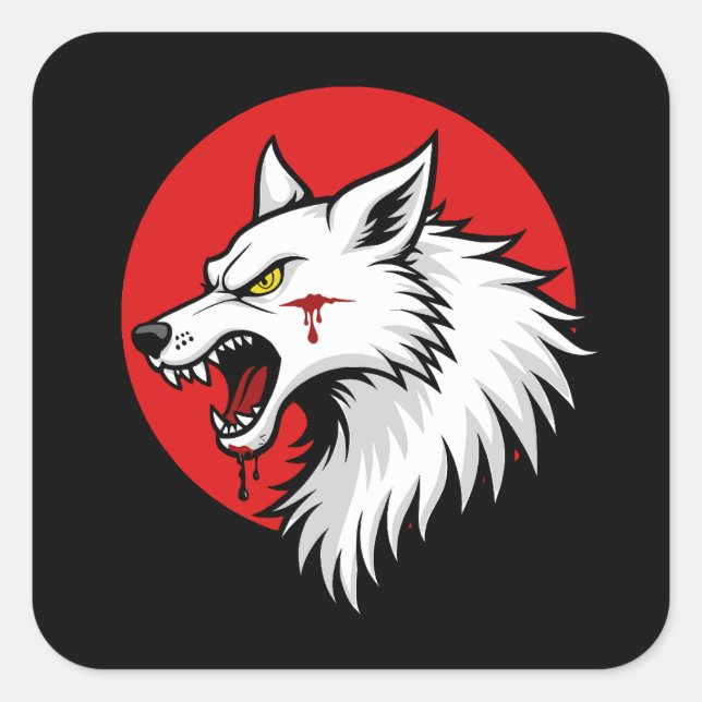 Clan Wolf Dragoons battletech clan Square Sticker (Front)