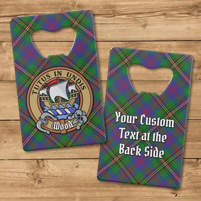 Clan Wood Crest over Tartan (Creator Uploaded)