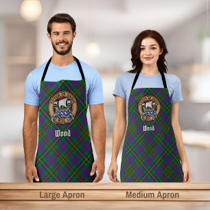 Clan Wood Crest over Tartan Apron