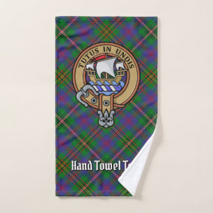 Clan Wood Crest over Tartan Bath Towel Set