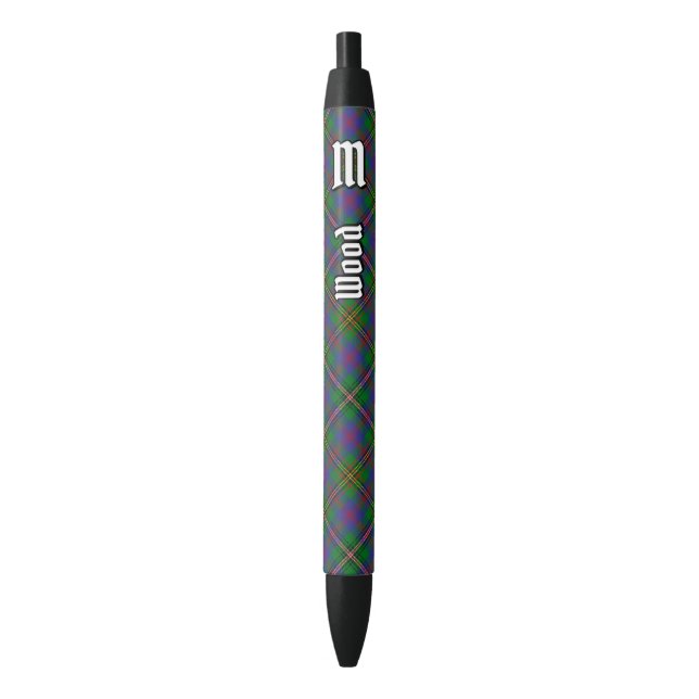 Clan Wood Tartan Black Ink Pen (Front Vertical)