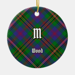 Clan Wood Tartan Ceramic Ornament