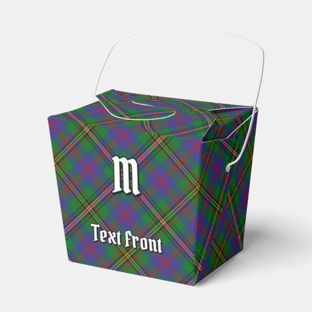Clan Wood Tartan Favour Box (Front Side)