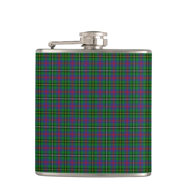 Clan Wood Tartan Hip Flask (Front)