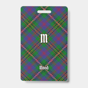 Clan Wood Tartan ID Badge