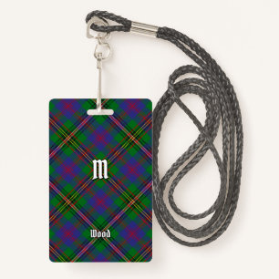 Clan Wood Tartan ID Badge