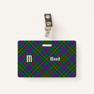 Clan Wood Tartan ID Badge