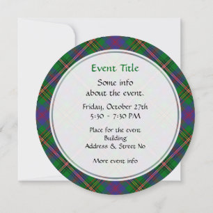 Clan Wood Tartan Invitation