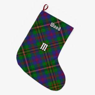 Clan Wood Tartan Large Christmas Stocking