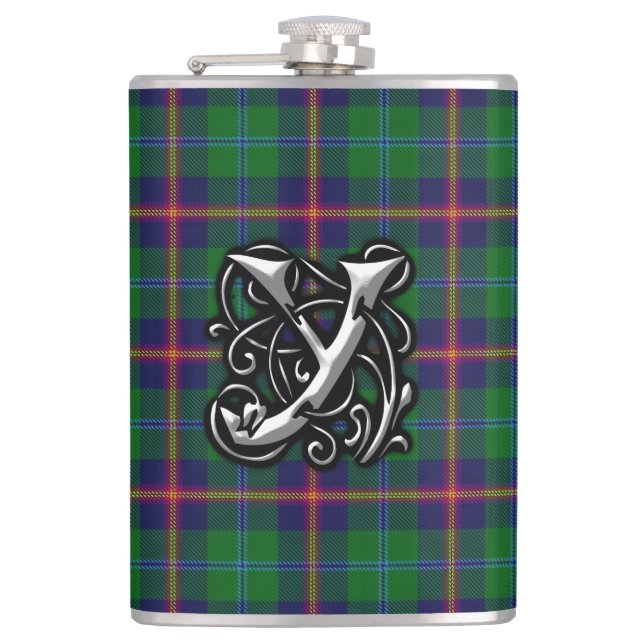 Clan Young Tartan Old Scotland Flask (Front)