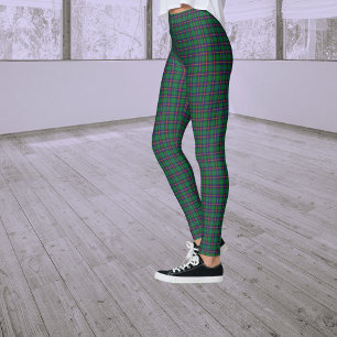 Clan Young Tartan Plaid  Leggings