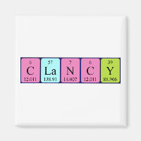 Clancy periodic table name magnet