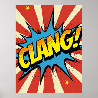 CLANG! Pop Art Echo Poster