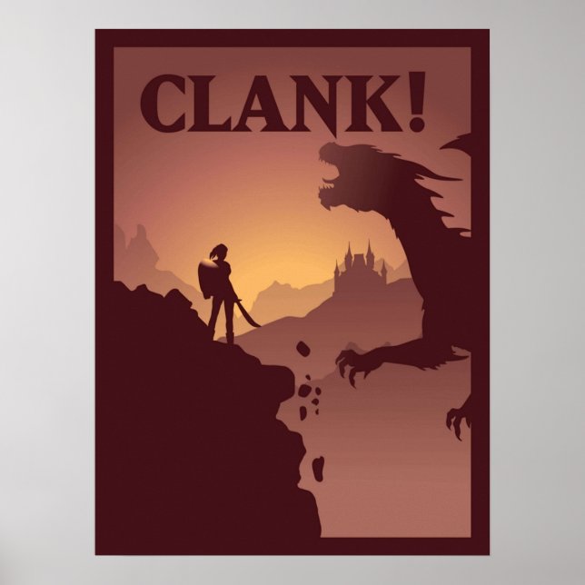 Clank Board Game Minimalist Travel Style  Gaming A Poster (Front)