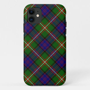 Clanranald tartan blue green plaid iPhone 11 case