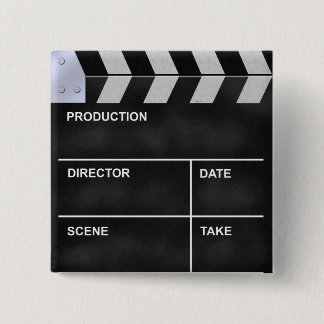 clapboard 15 cm square badge