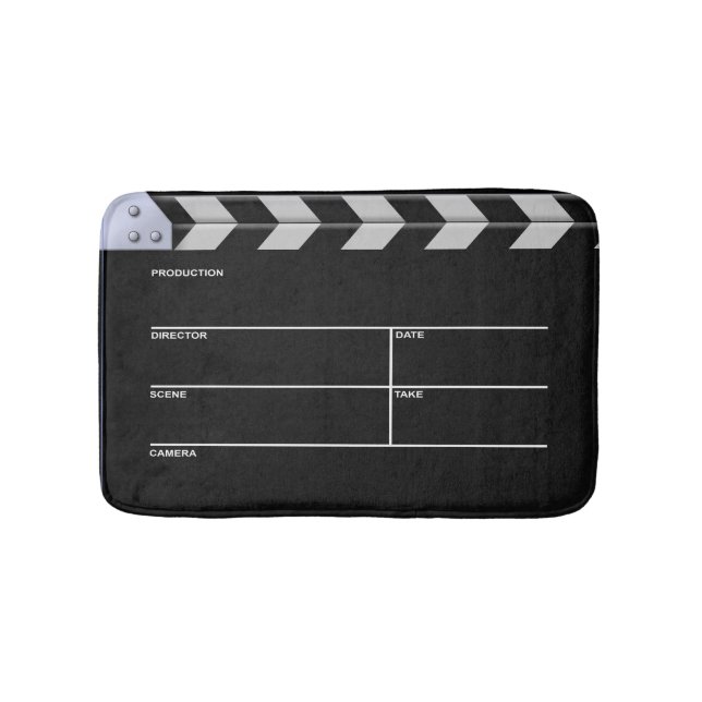 Clapboard cinema for action bath mat (Front)