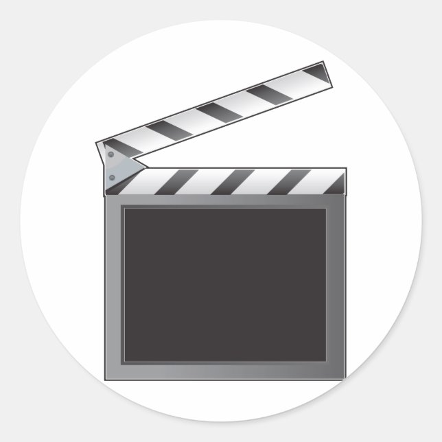 Clapboard Classic Round Sticker (Front)