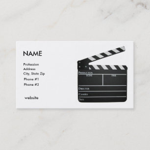 Clapboard, FILMMAKER business card Customised