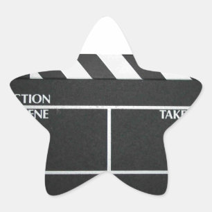 Clapboard movie slate clapper film star sticker