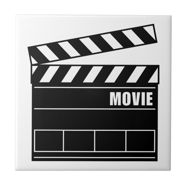 Clapper Board Ceramic Tile (Front)