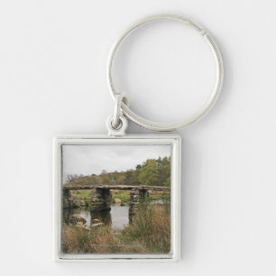 Clapper Bridge In Dartmoor National Park Key Ring