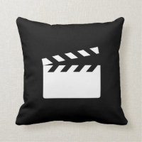 Clapper Pictogram Throw Pillow