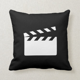 Clapper Pictogram Throw Pillow