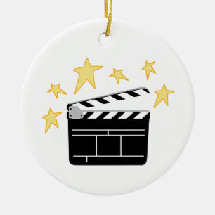 Clapperboard Ceramic Ornament