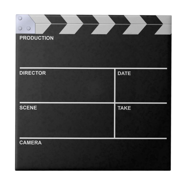 clapperboard cinema ceramic tile (Front)