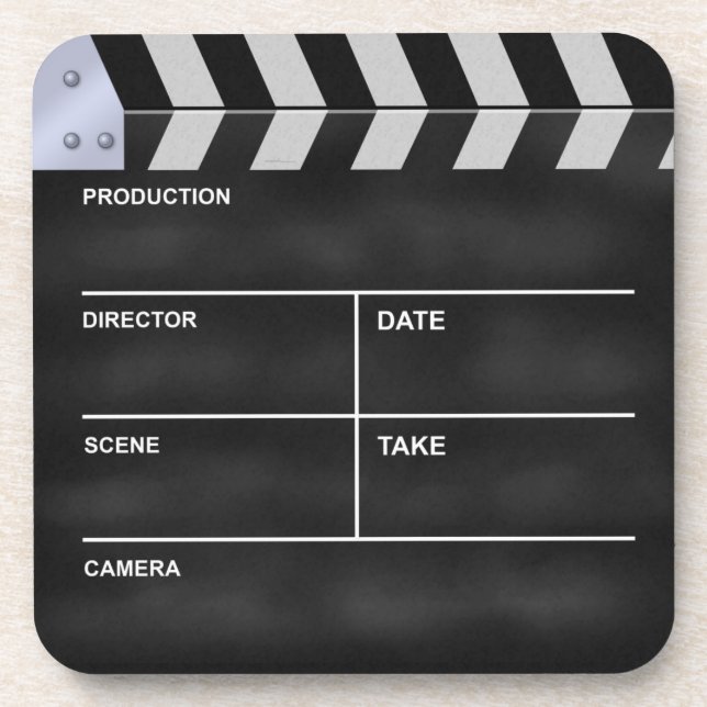 Clapperboard cinema coaster (Front)