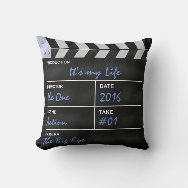Clapperboard cinema "It's my Life" Cushion (Front)