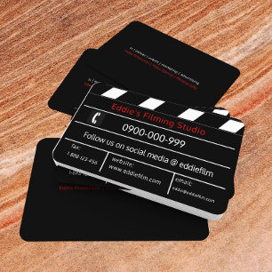 Clapperboard Film & Video Movie Slate Business Card