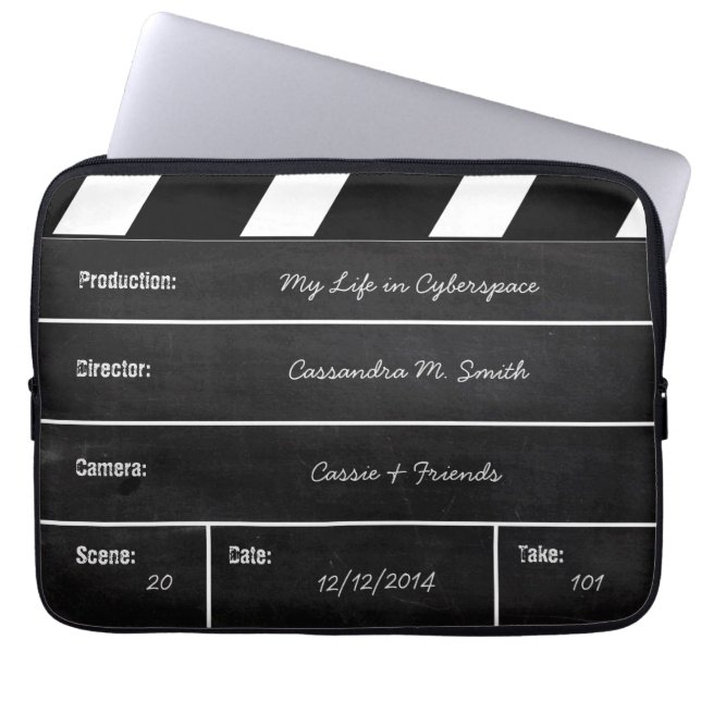 Clapperboard Laptop Sleeve (Front)