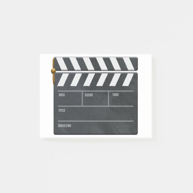 Clapperboard with copy space for personalisation. post-it notes (Front)