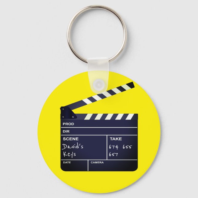 Clapperboard with name Cinema Lover's Key Ring (Front)