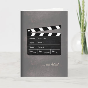 Clapperboard with your Text! Invitation