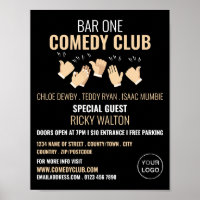 Clapping Hands, Comedian, Comedy Club Advertising