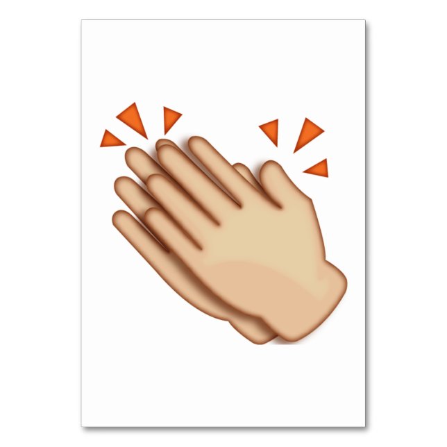 Clapping Hands - Emoji Table Number (Front)